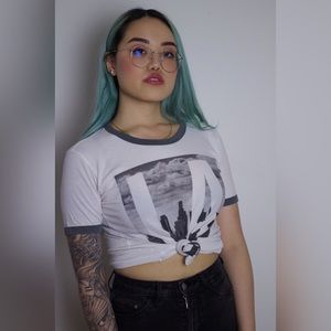 White LA Graphic Tee